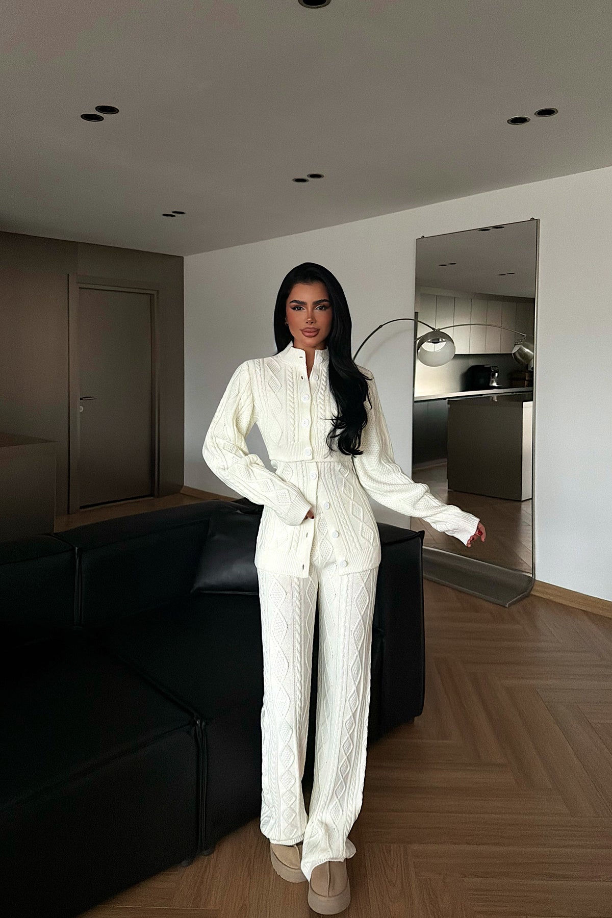 White Knitwear Set