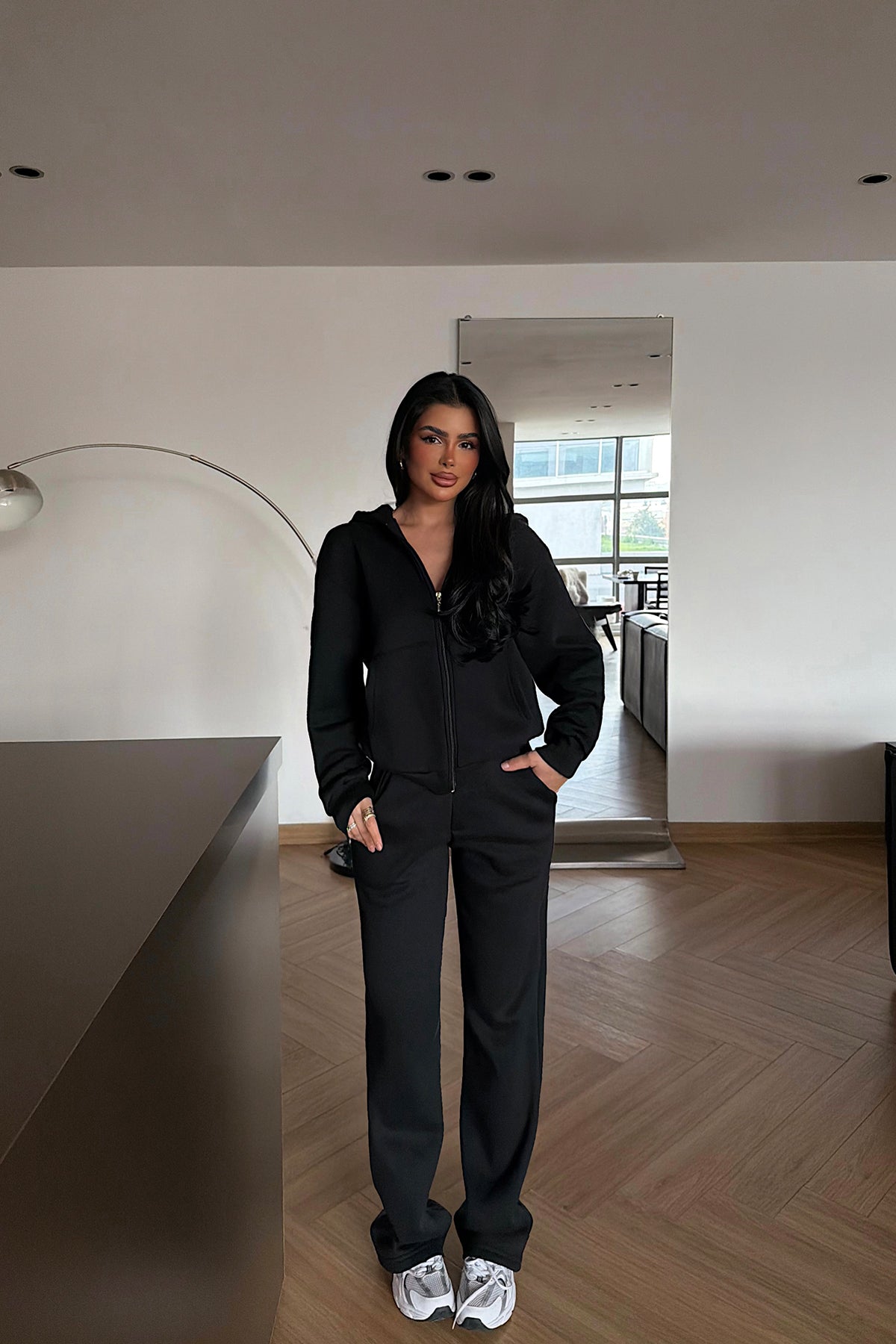 Black Zip-Up Tracksuit