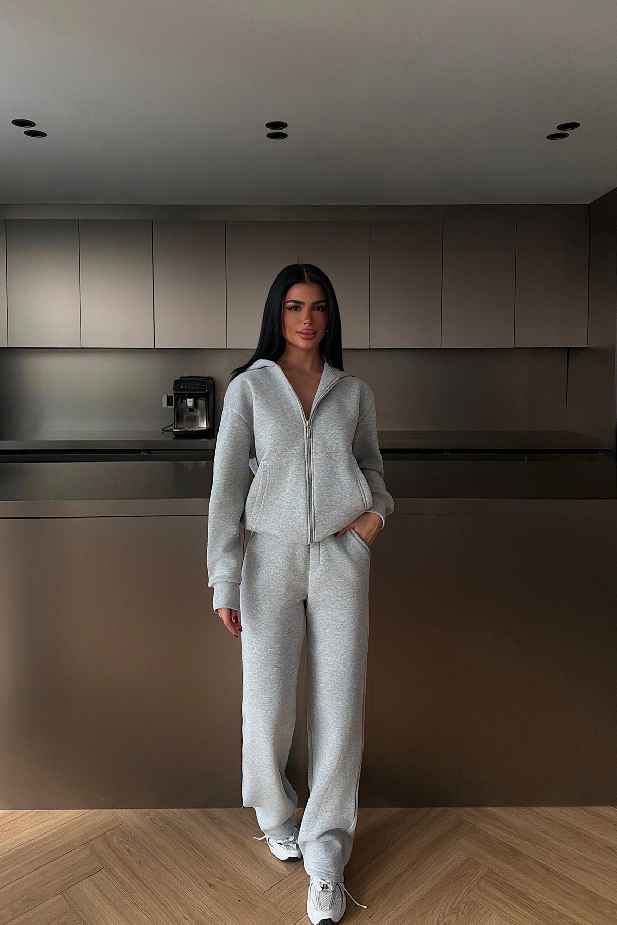 Grey Zip-Up Tracksuit