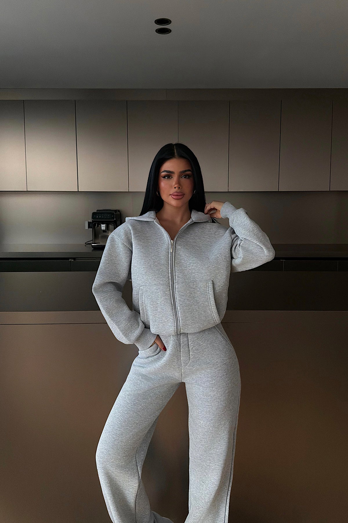 Grey Zip-Up Tracksuit