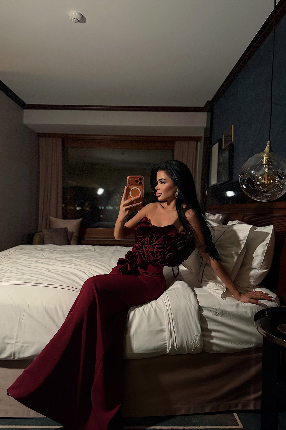 Burgundy Skirt Suit