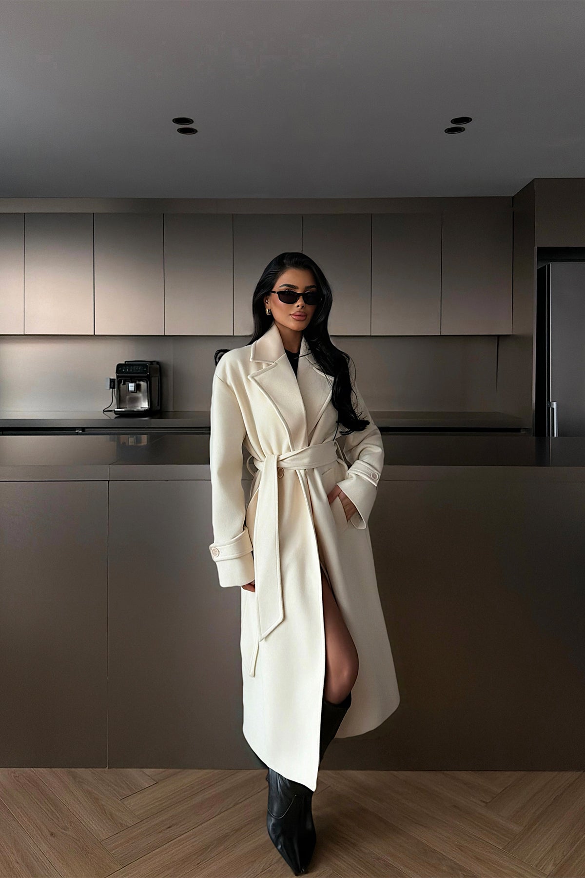 Off-white Button Detail Coat