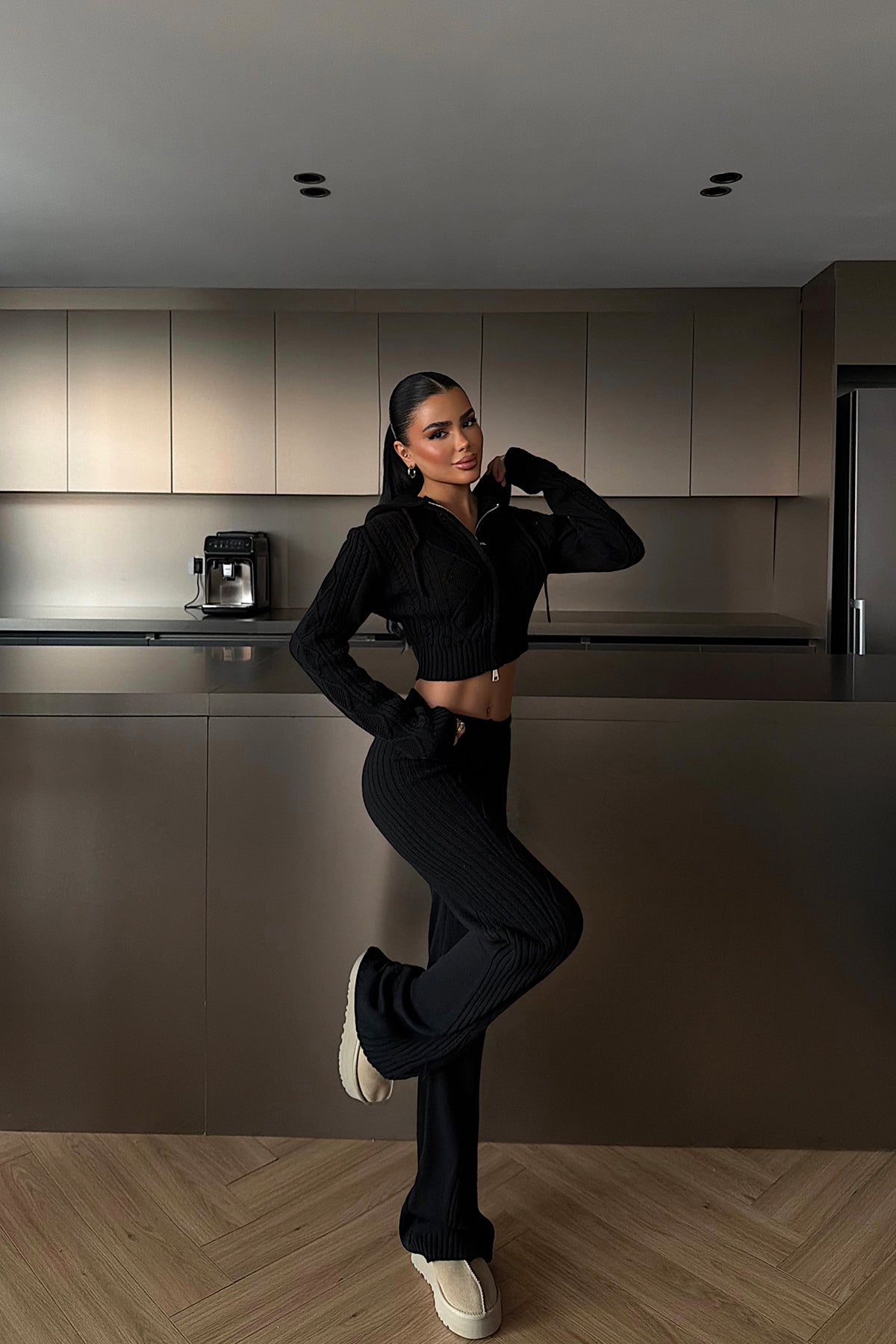 Black Knitwear Set
