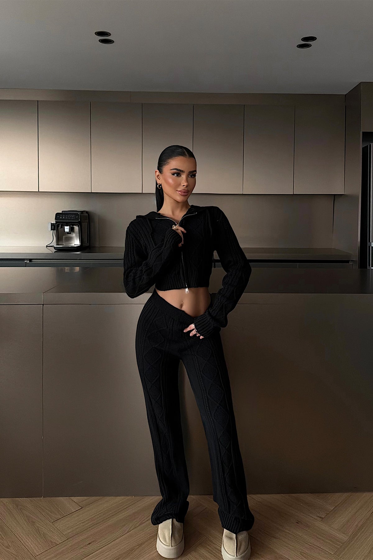 Black Knitwear Set