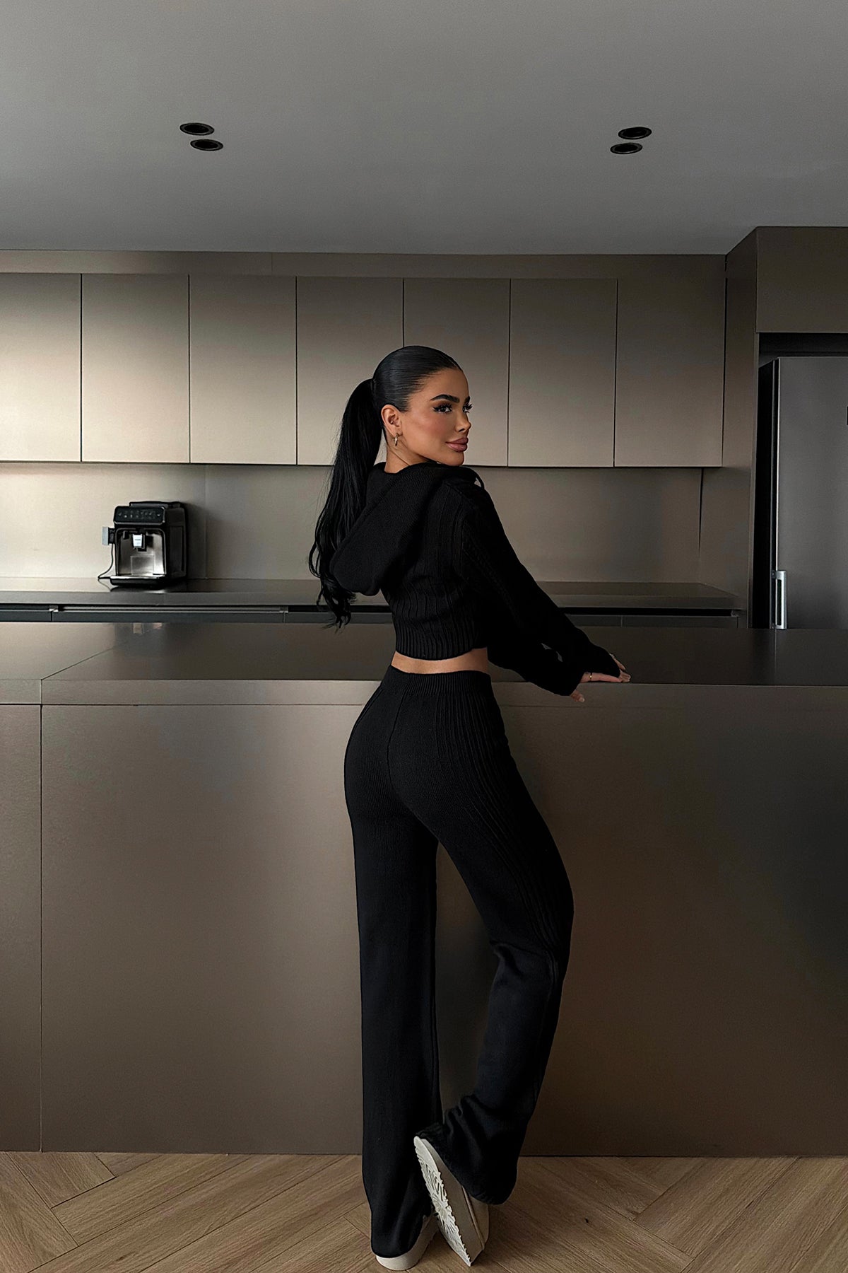 Black Knitwear Set