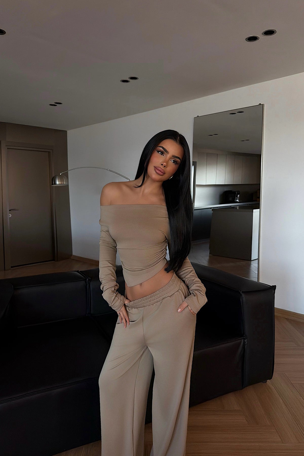 Beige Trouser Set
