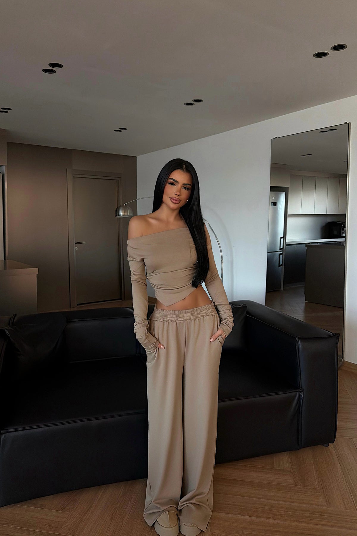 Beige Trouser Set