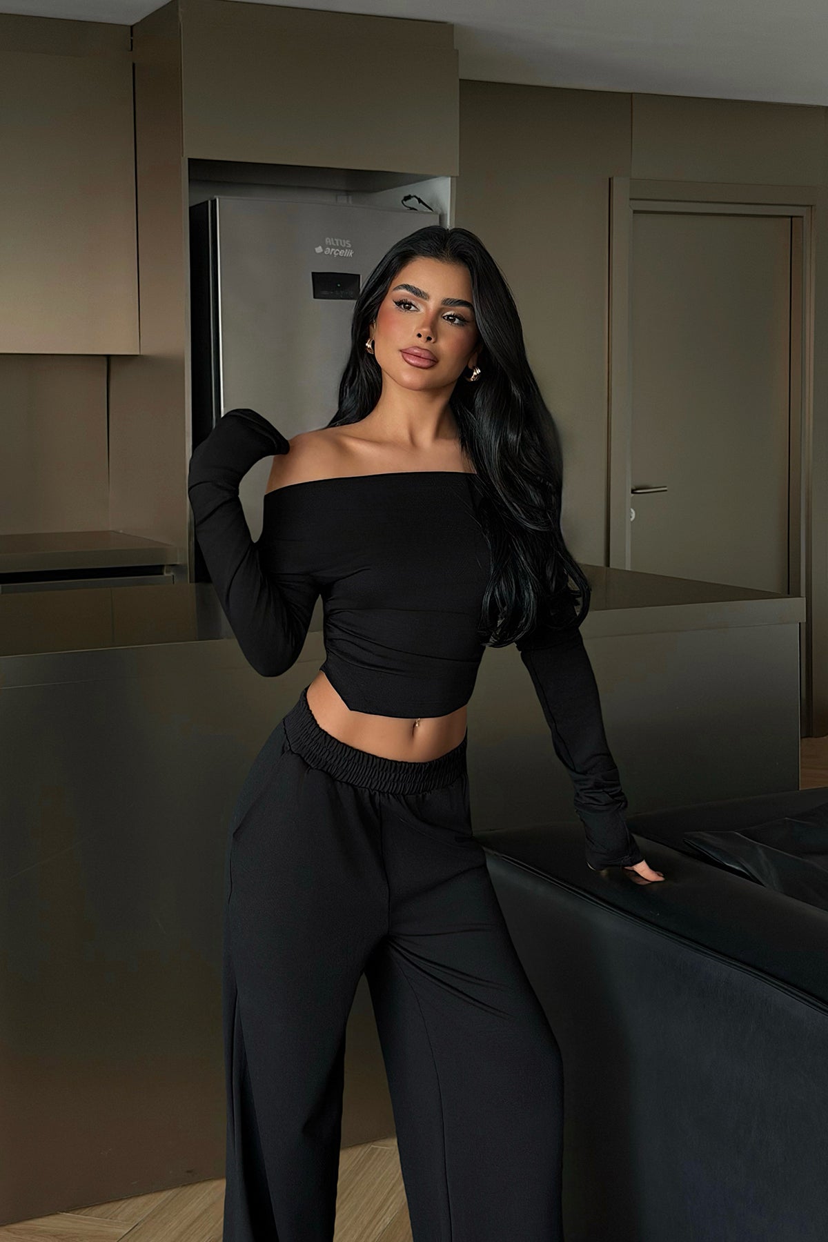 Black Trouser Set