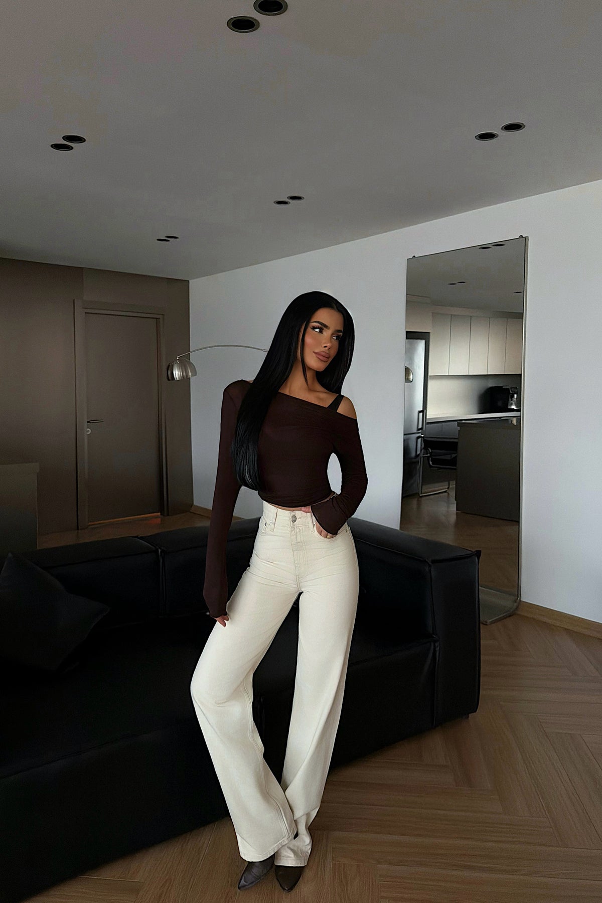 Cream Jean Trousers