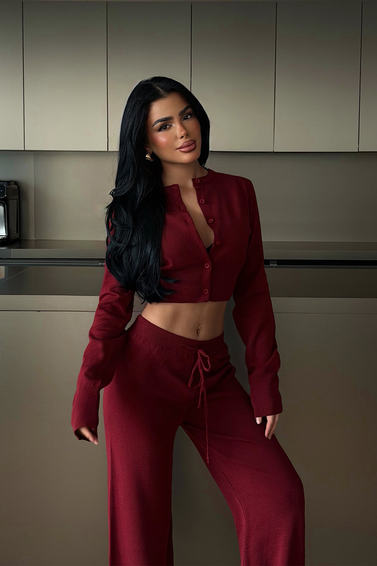 Burgundy Knit Set