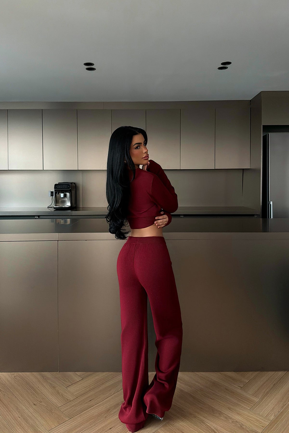 Burgundy Knit Set