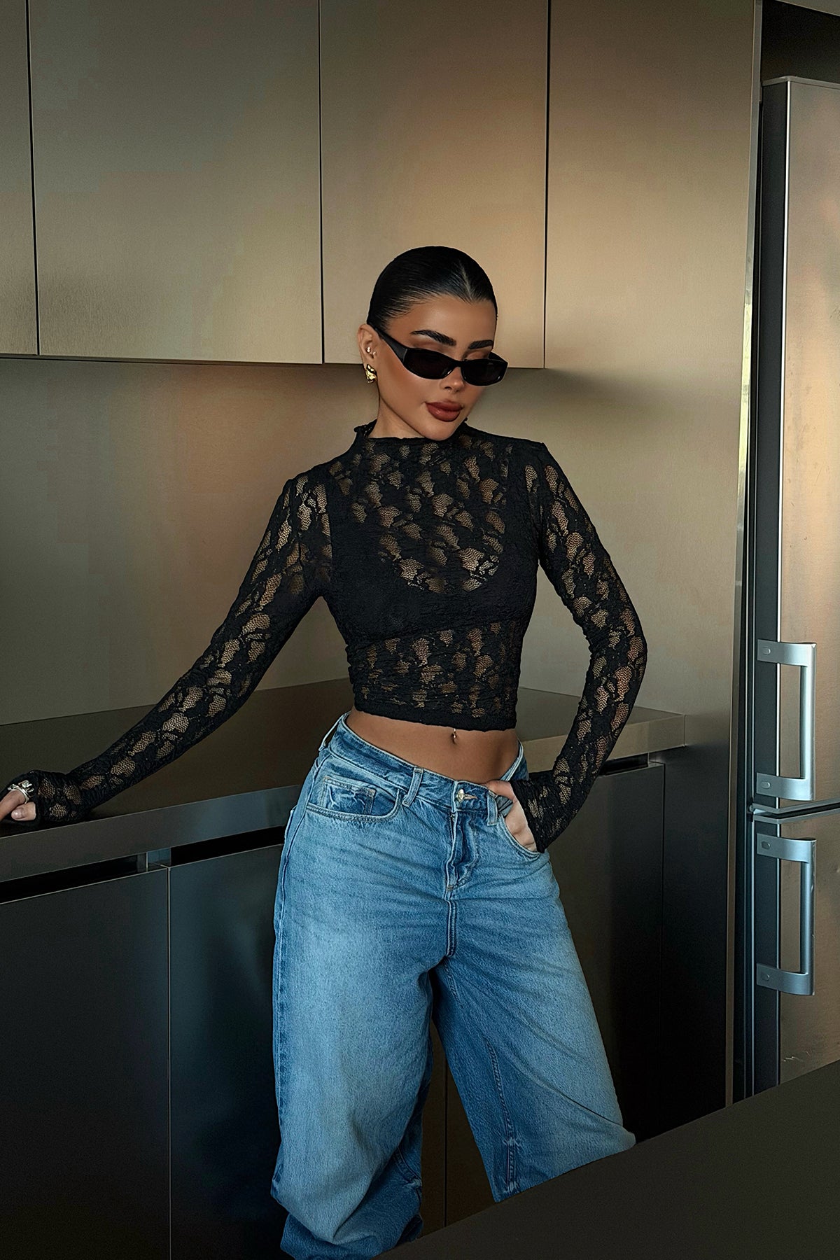 Black Transparent Blouse