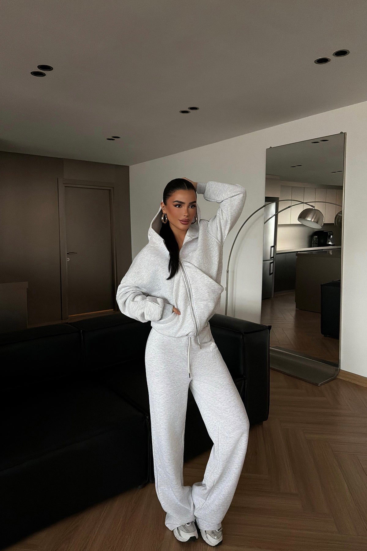 Grey Zip-Up Tracksuit