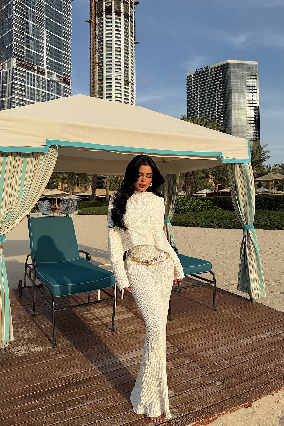 White Knitwear Dress