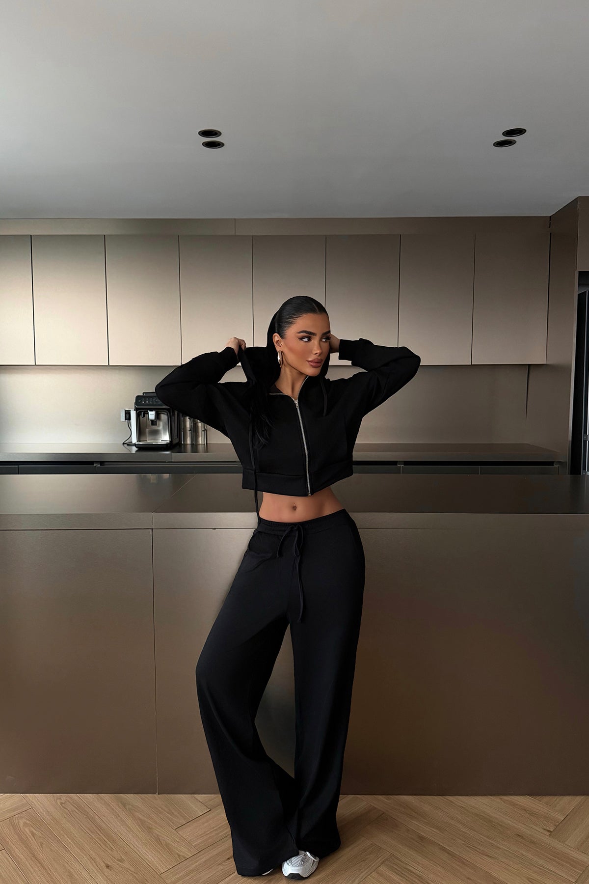 Black Zip-Up Tracksuit