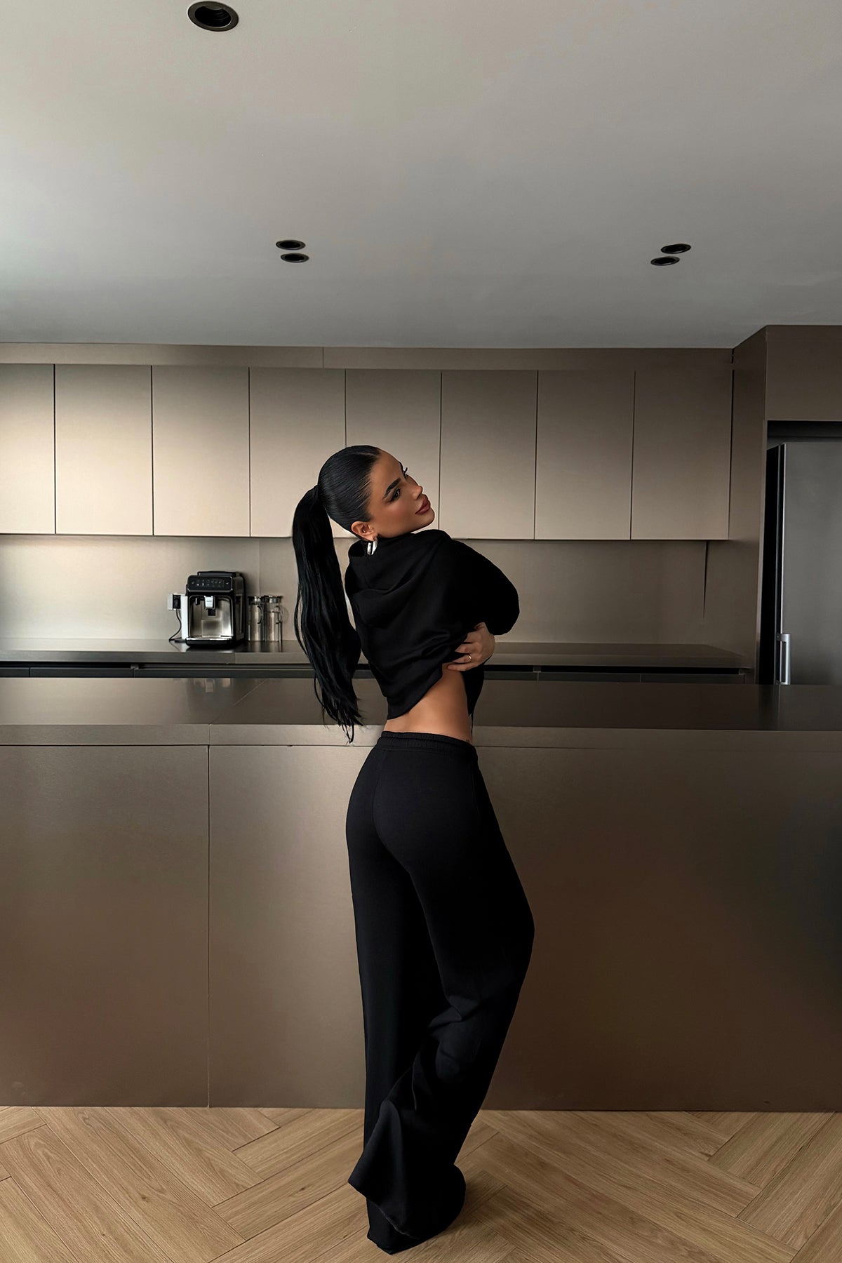 Black Zip-Up Tracksuit