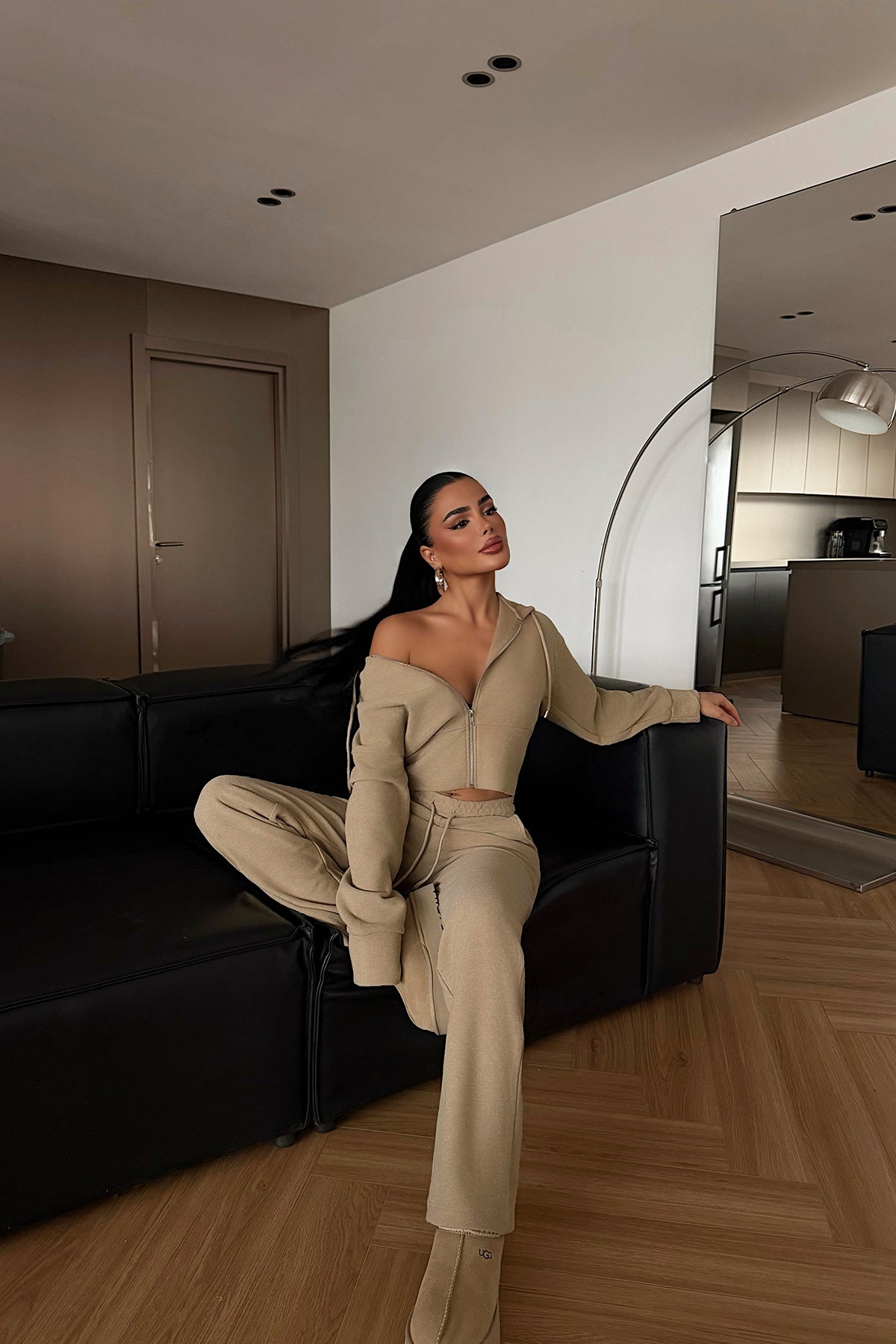 Mink Zip-Up Tracksuit Set