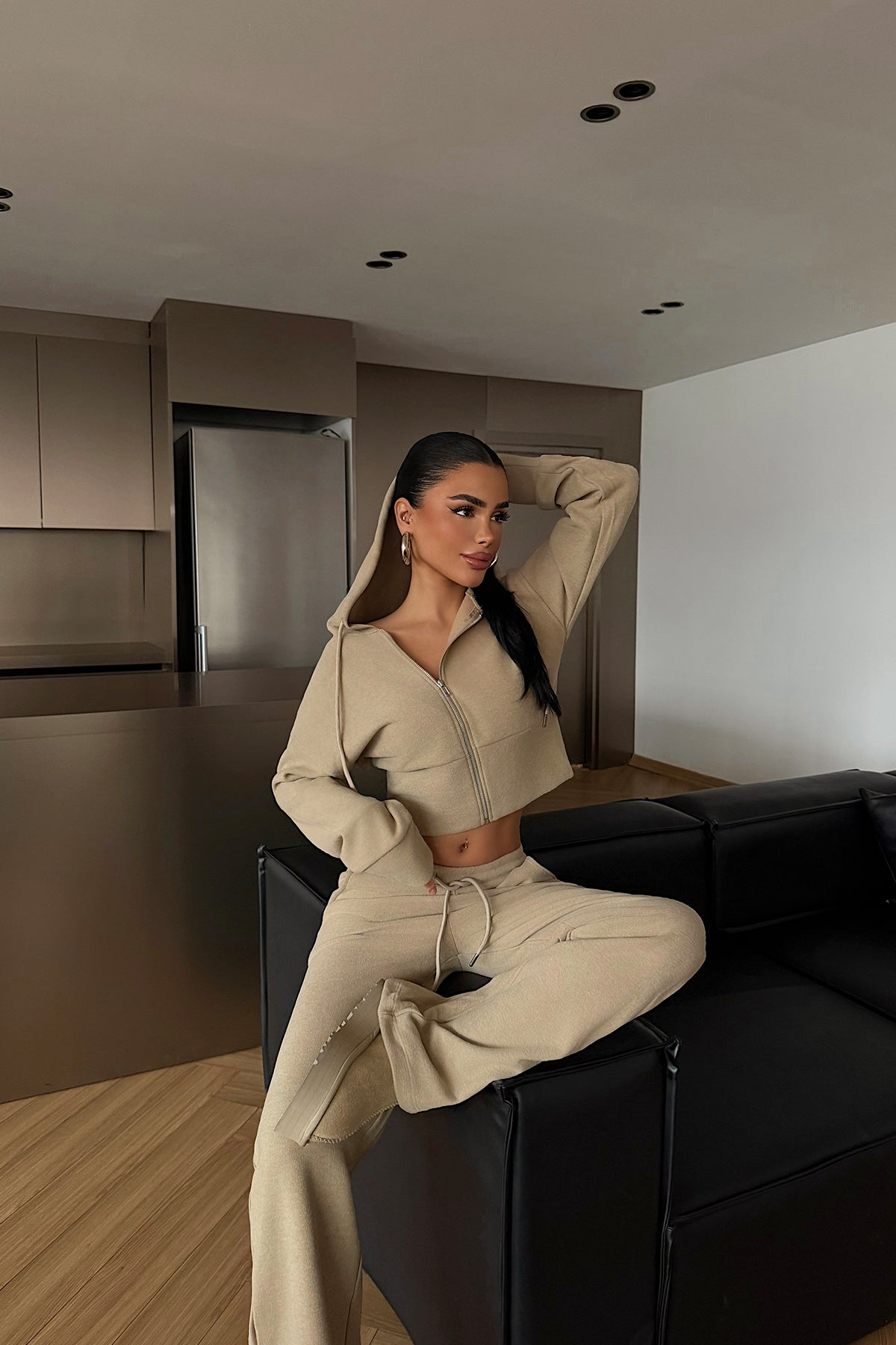 Mink Zip-Up Tracksuit Set