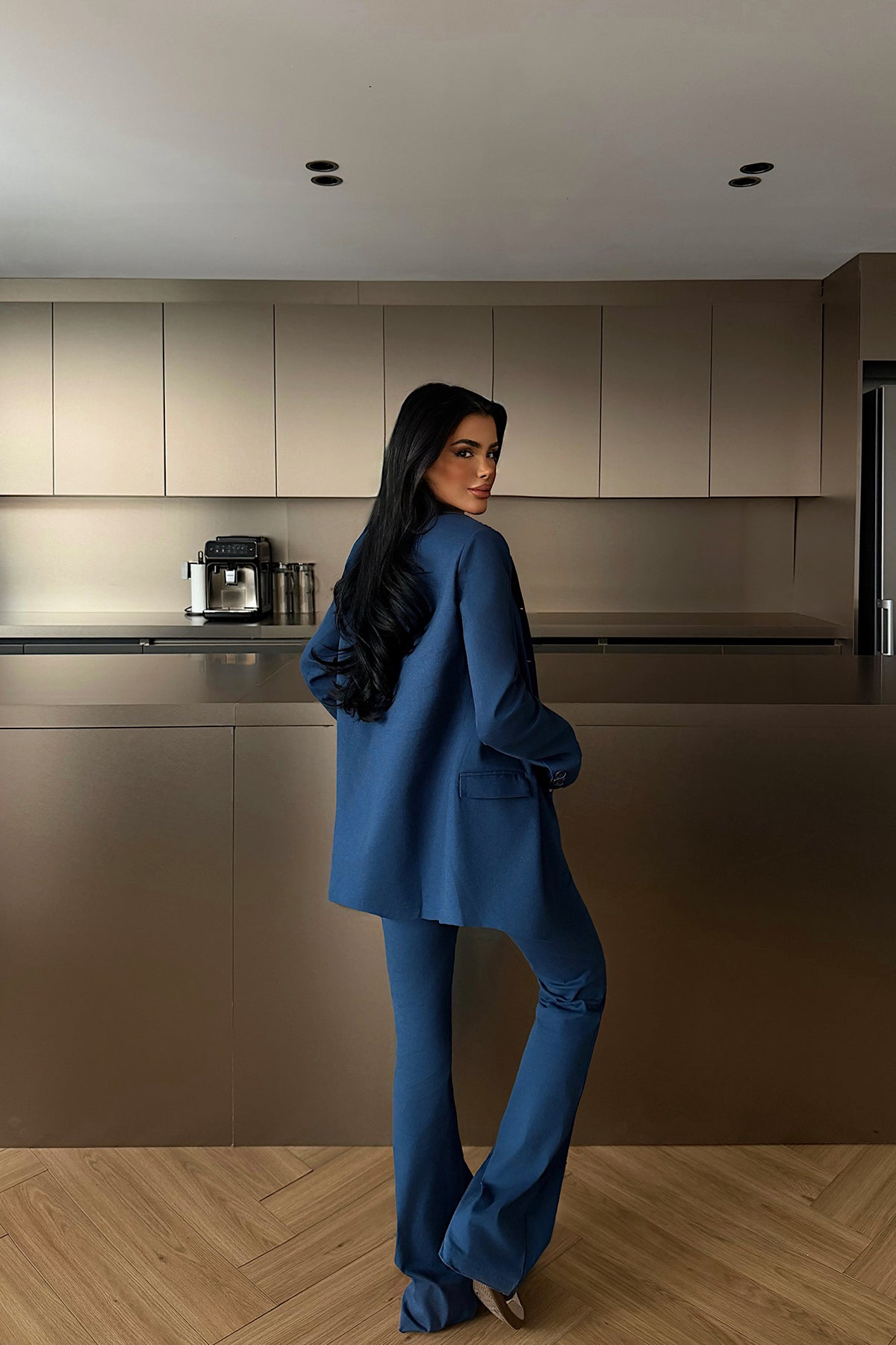 Navy Blue Pocket Detail Suit