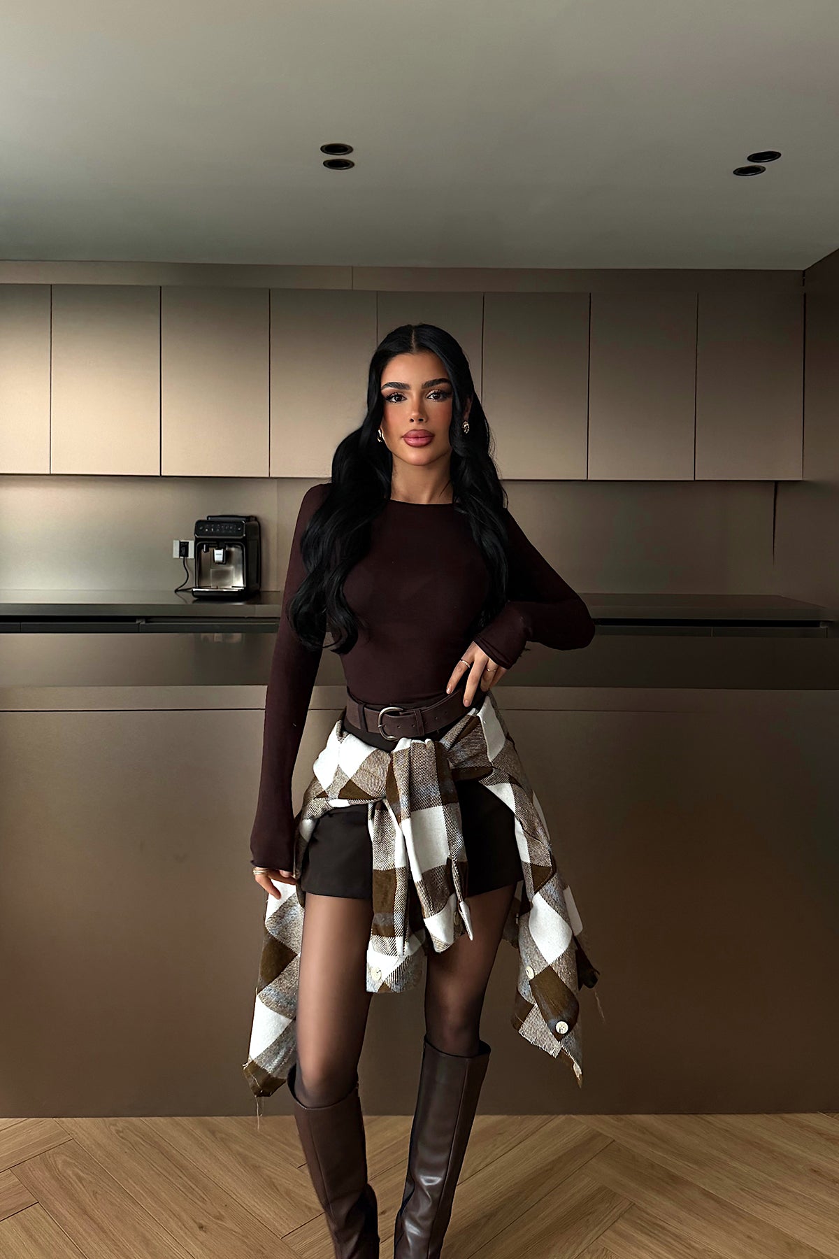 Brown Jacket with Pocket Details