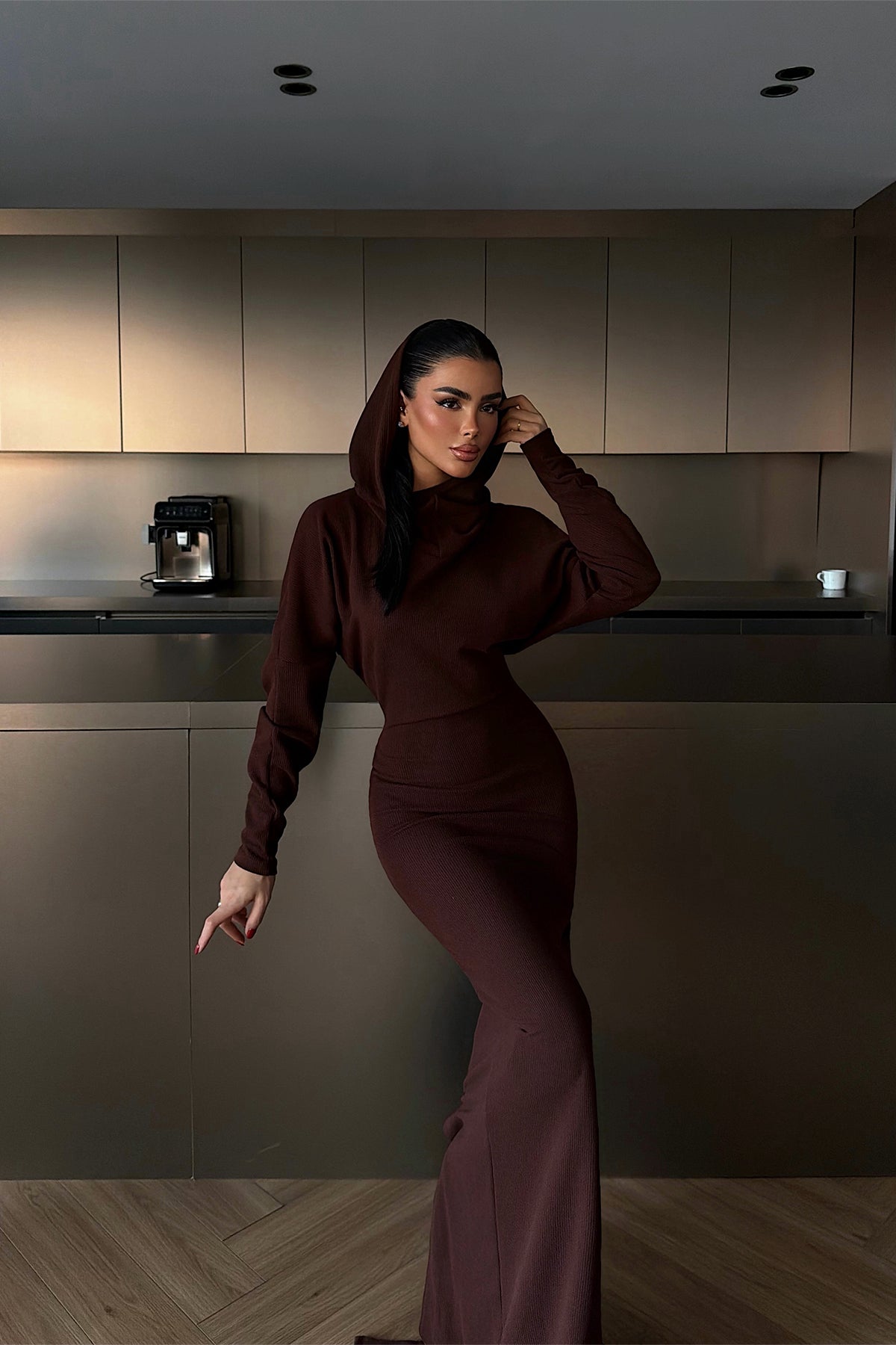 Bitter Brown Long Dress