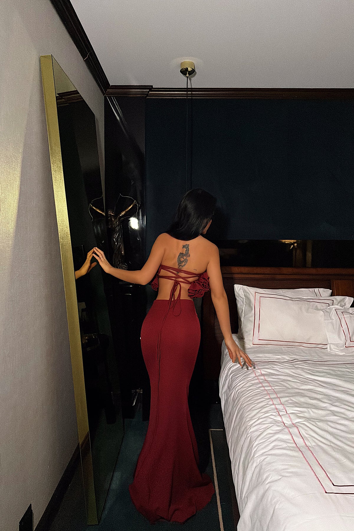 Burgundy Skirt Suit