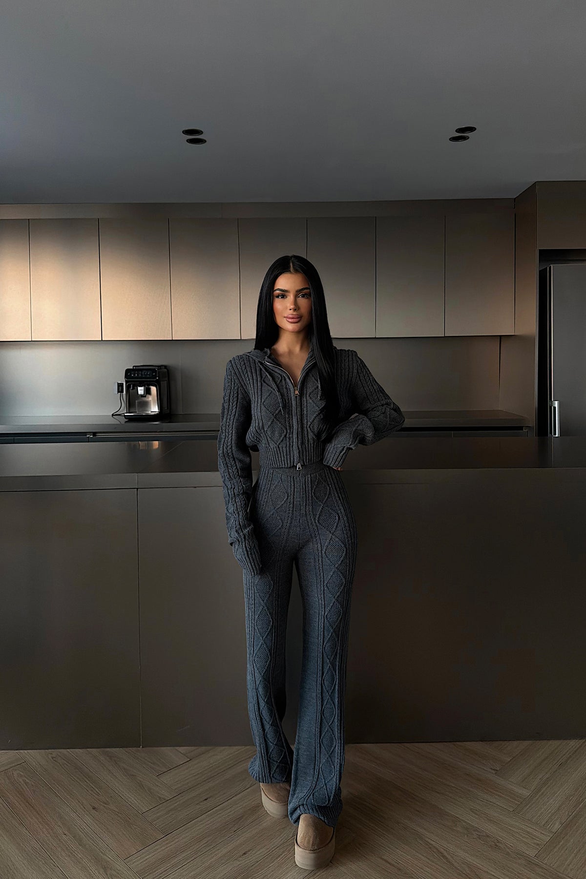 Anthracite Knit Set