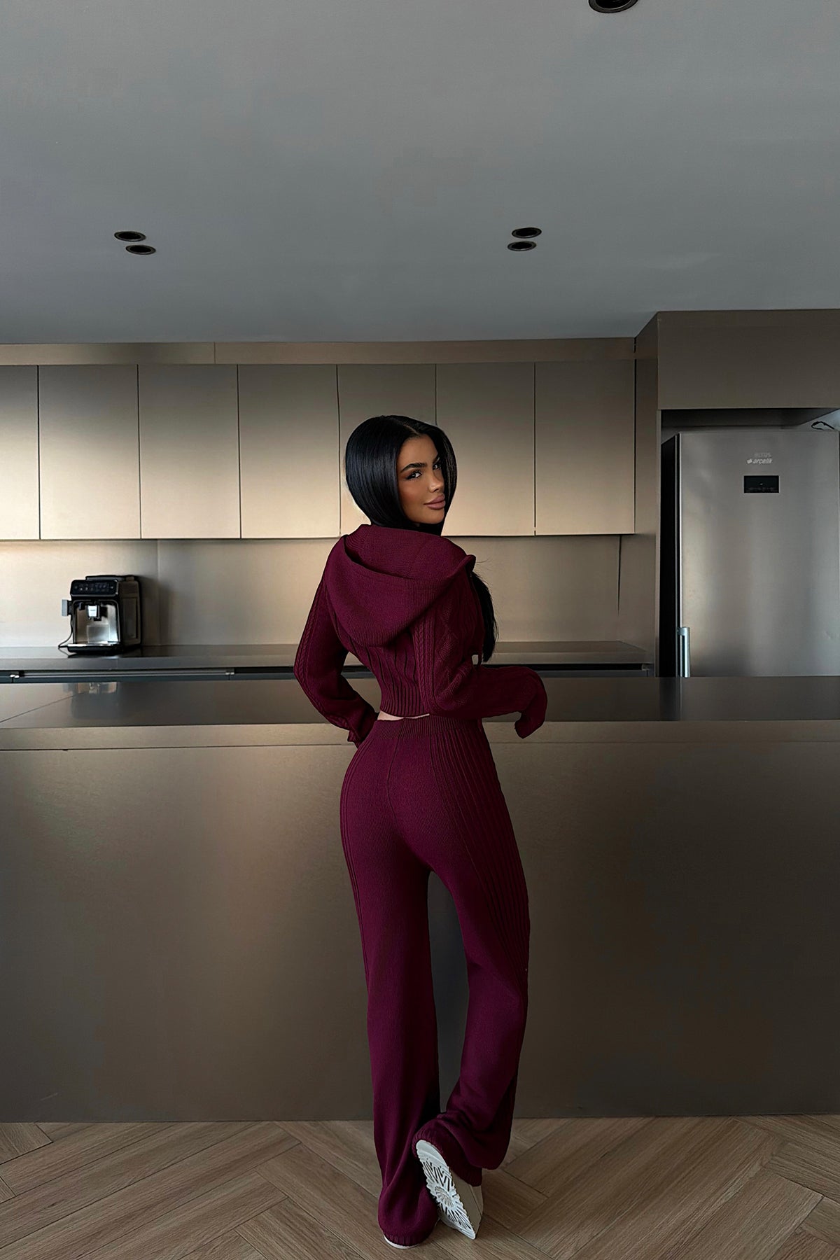 Burgundy Knit Set