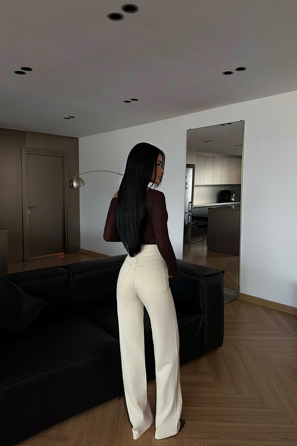 Cream Jean Trousers