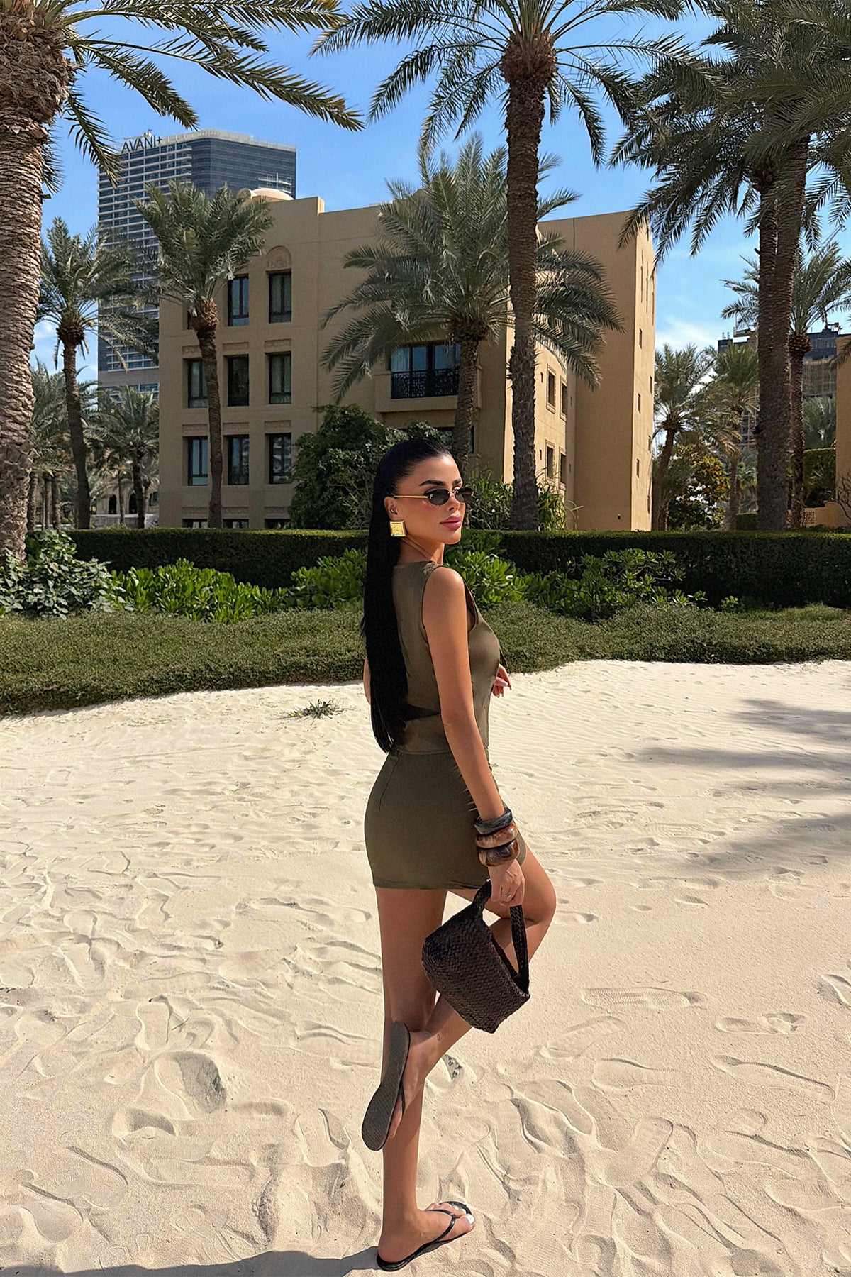 Khaki Skirt Set