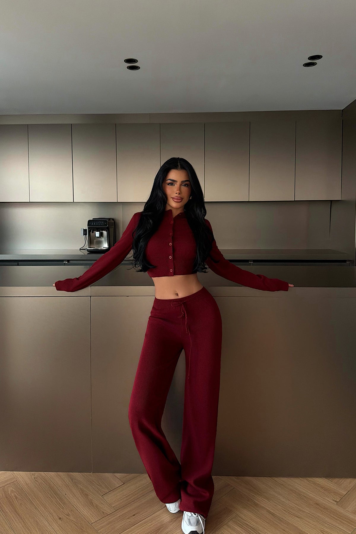 Burgundy Knit Set