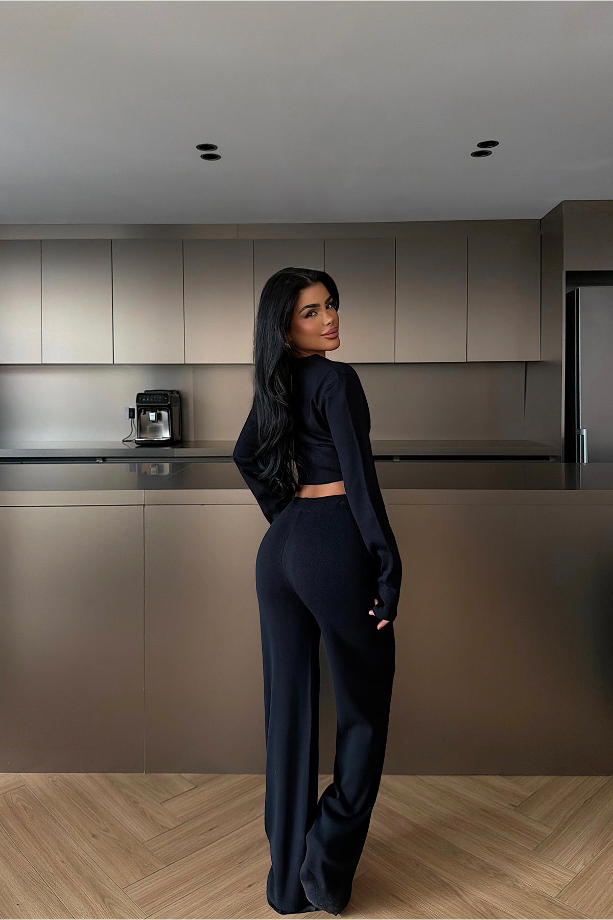 Navy Blue Knitted Set