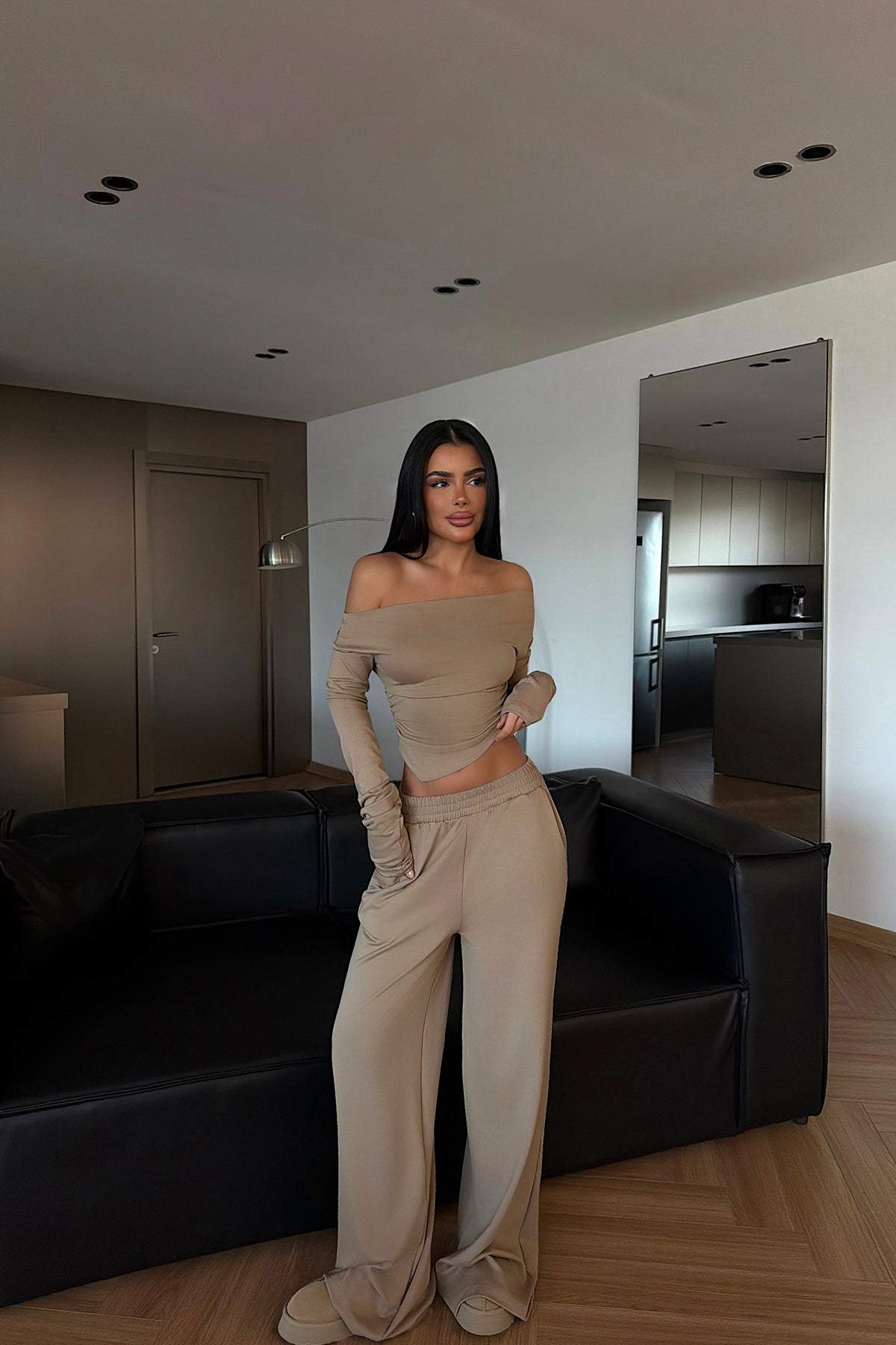 Beige Trouser Set