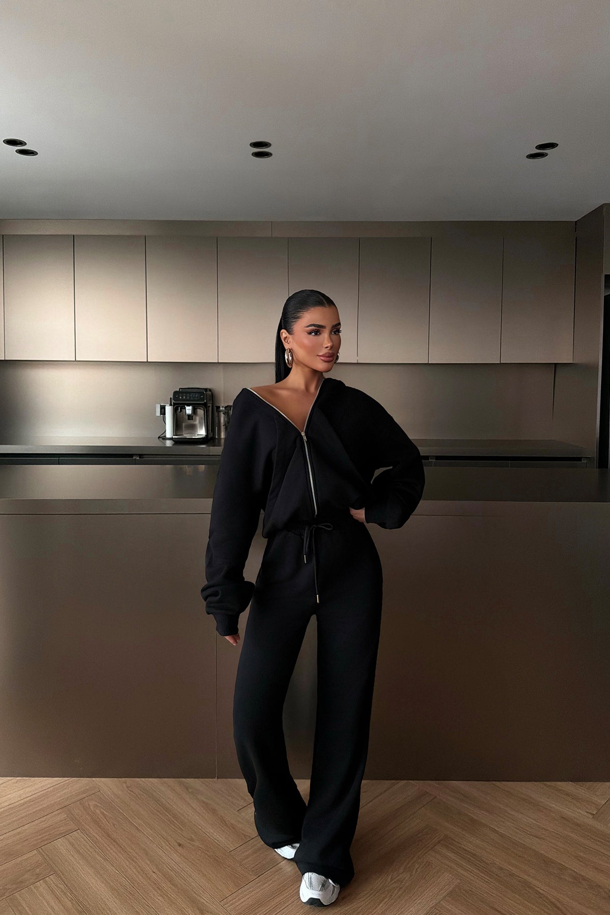 Black Zip-Up Tracksuit
