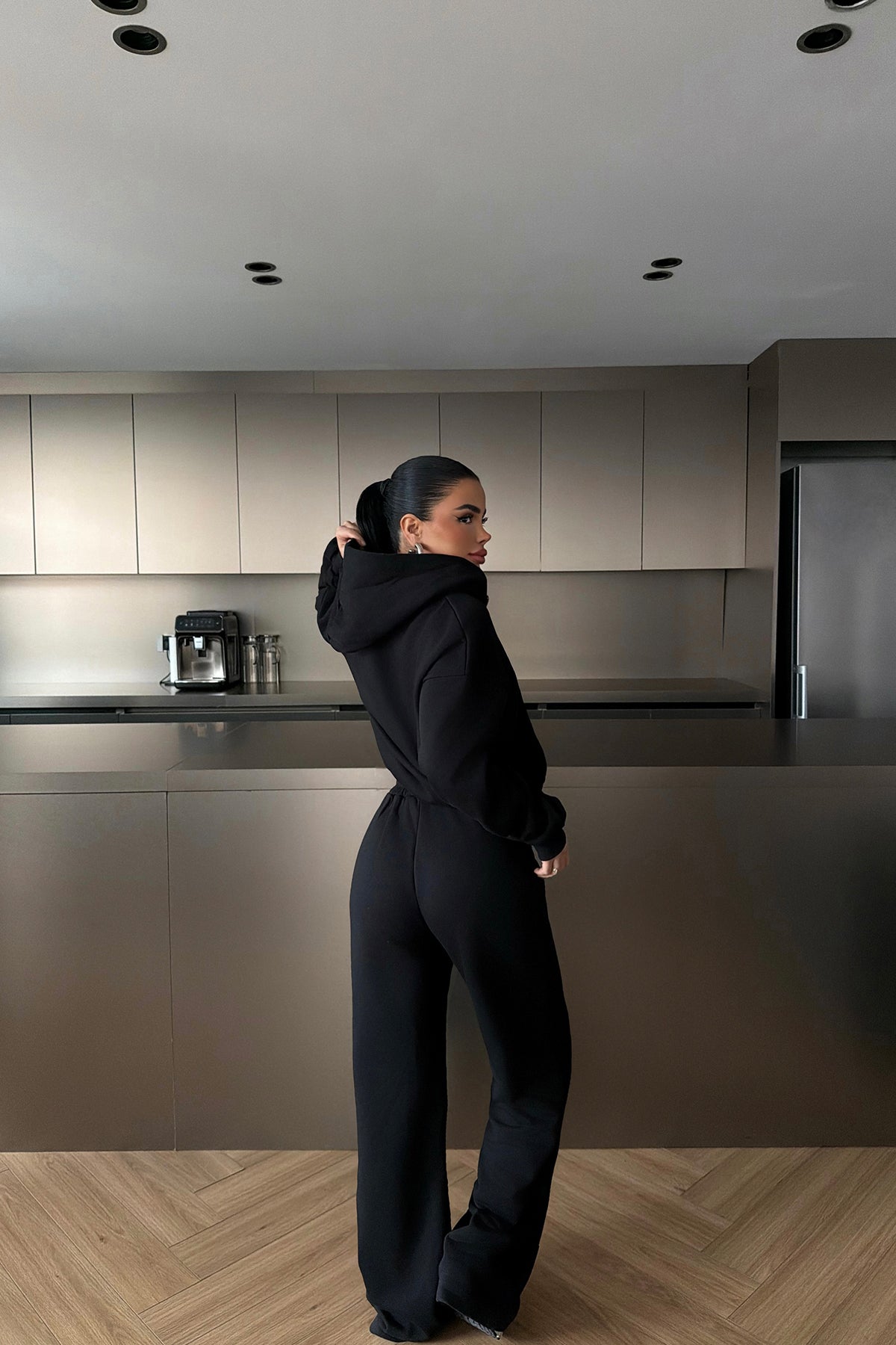 Black Zip-Up Tracksuit