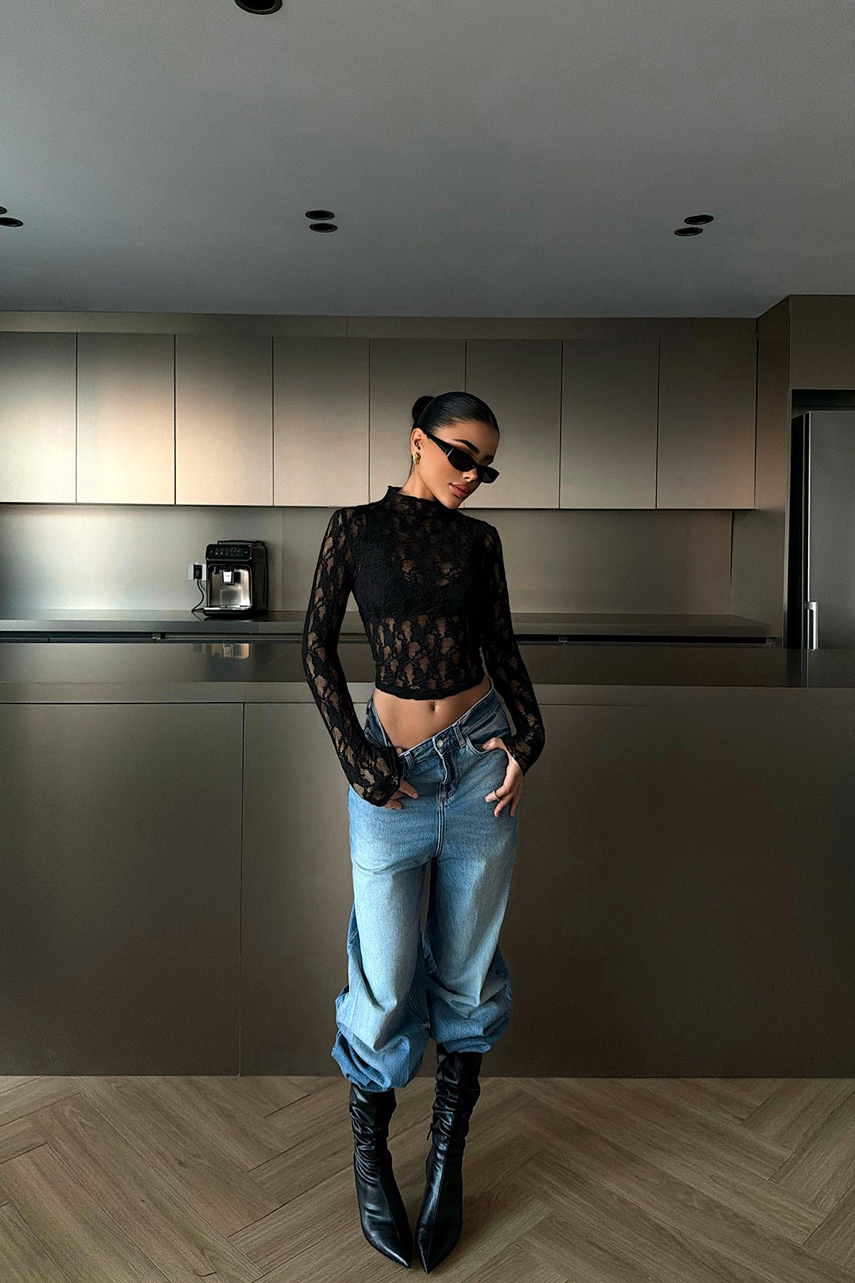Black Transparent Blouse