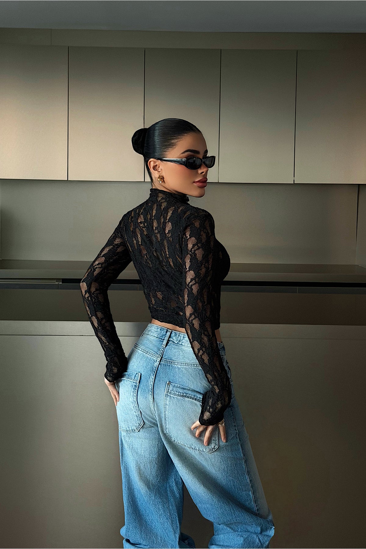 Black Transparent Blouse