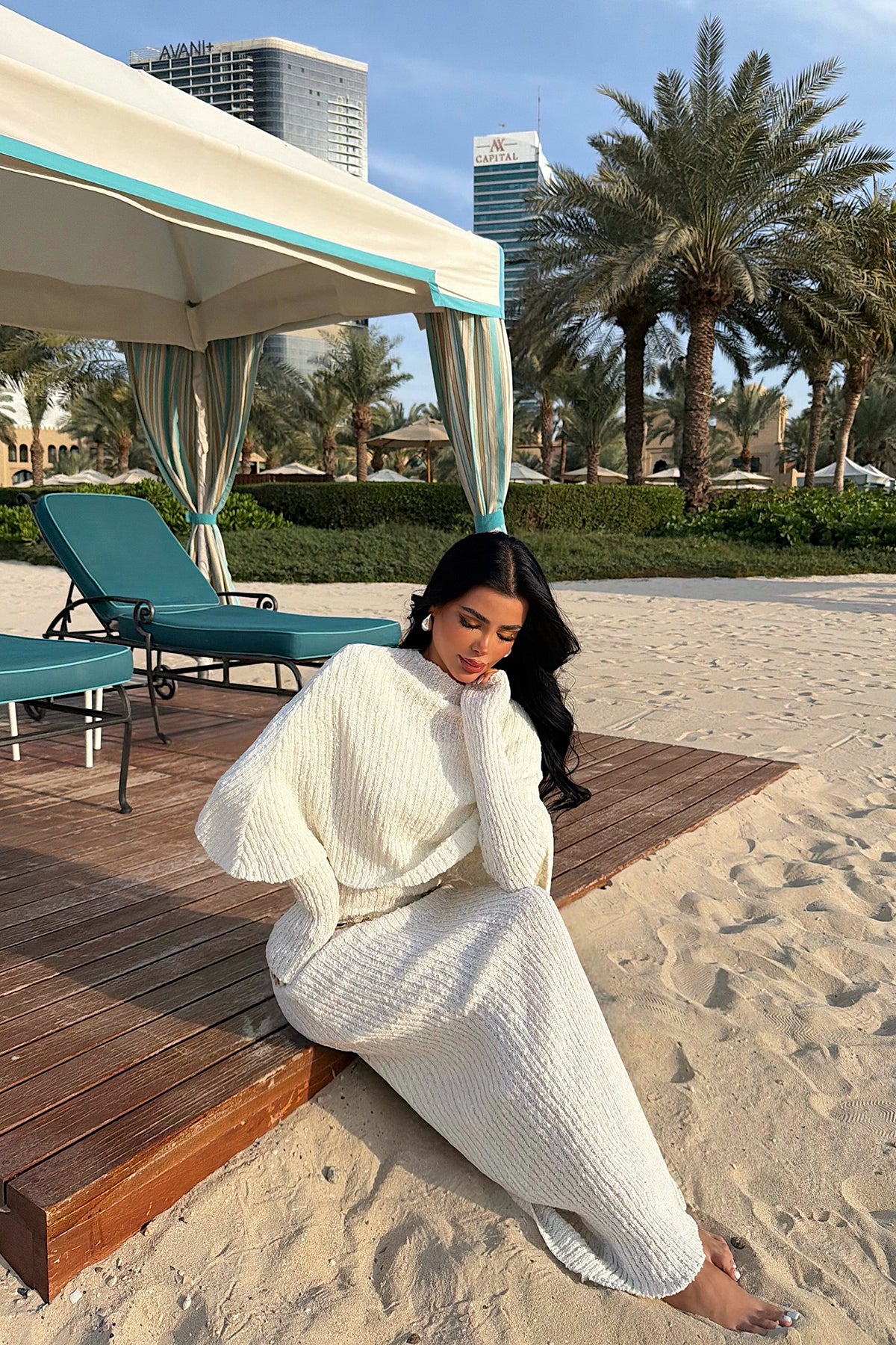 White Knitwear Dress