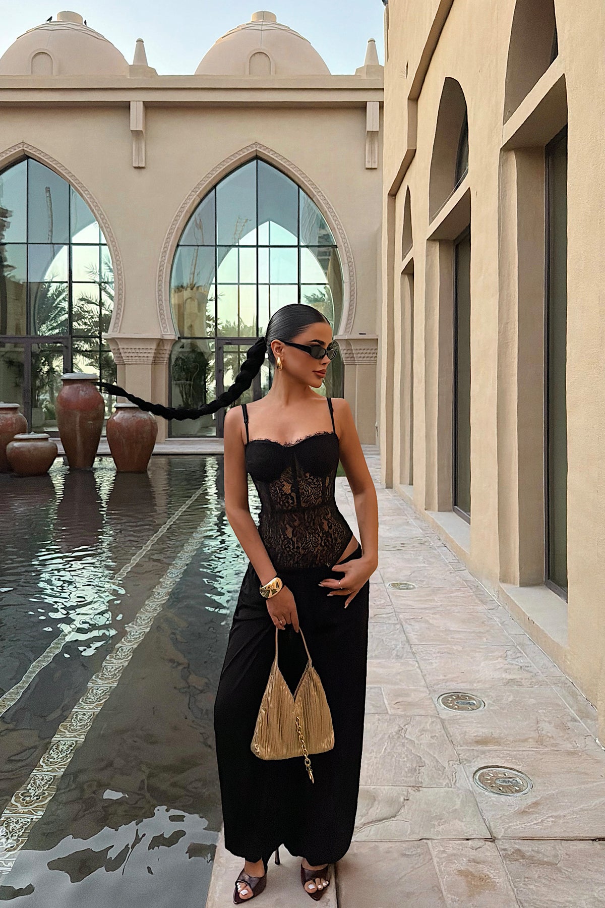 Black Strappy Transparent Bodysuit