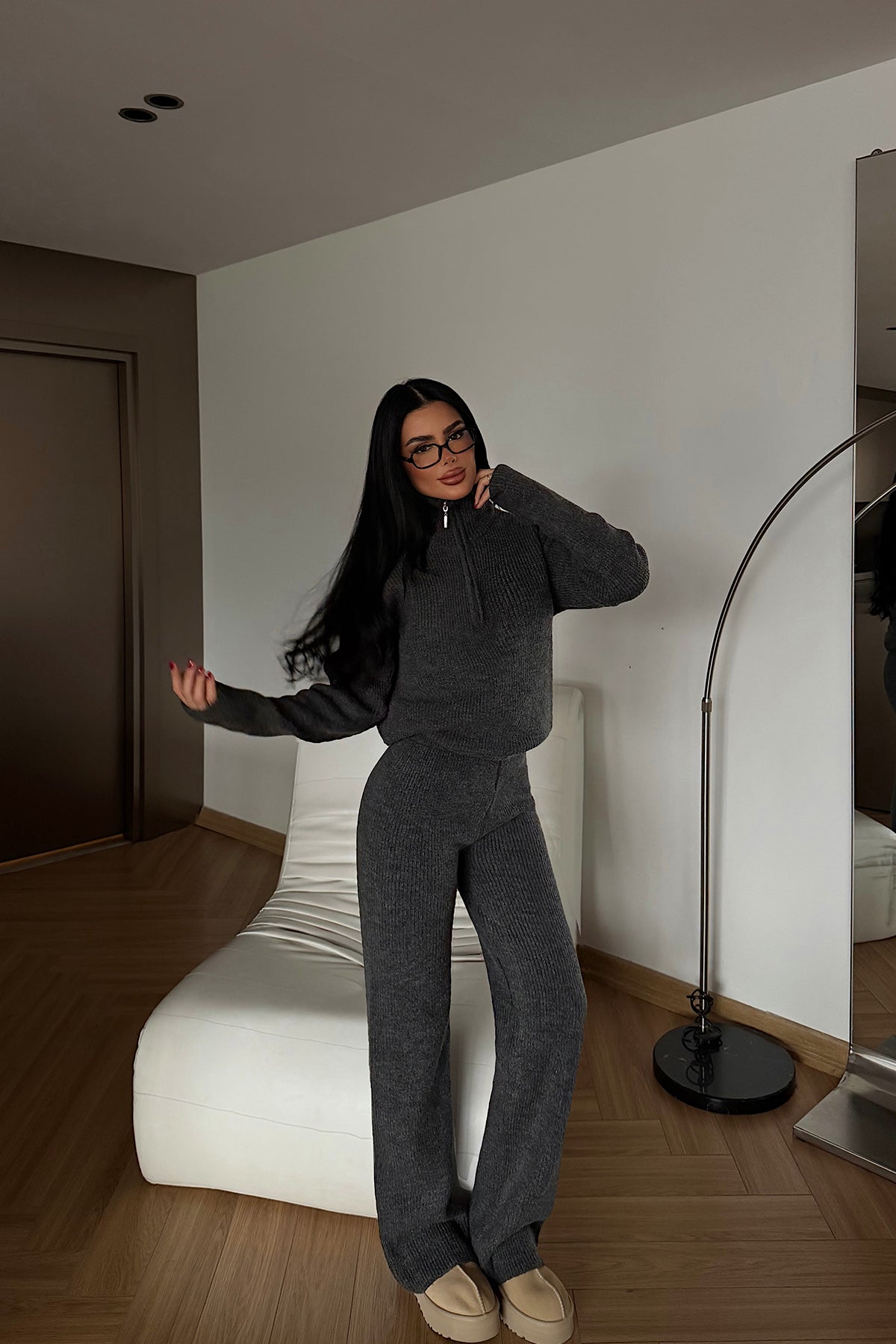 Anthracite Zipper Detail Set
