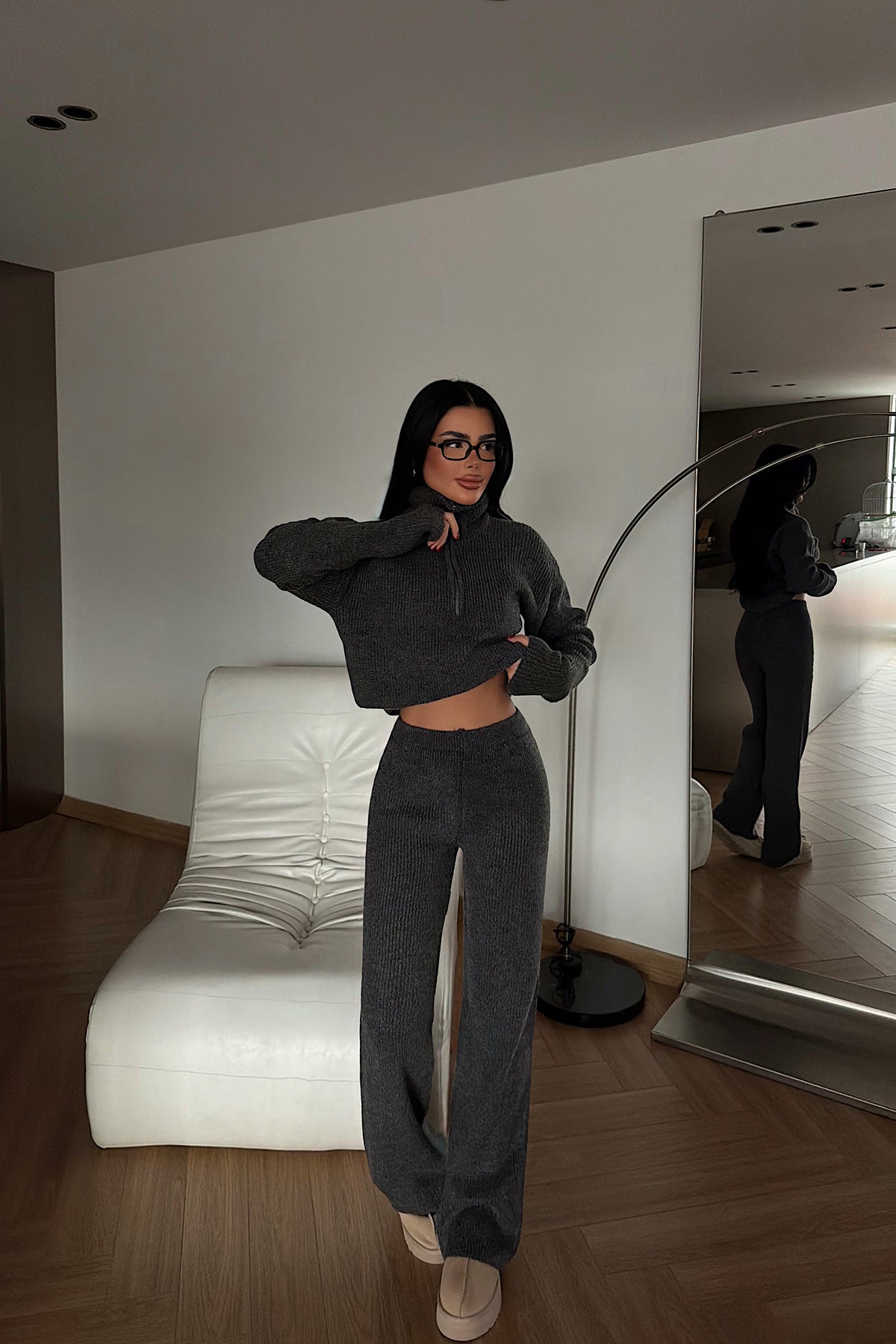 Anthracite Zipper Detail Set