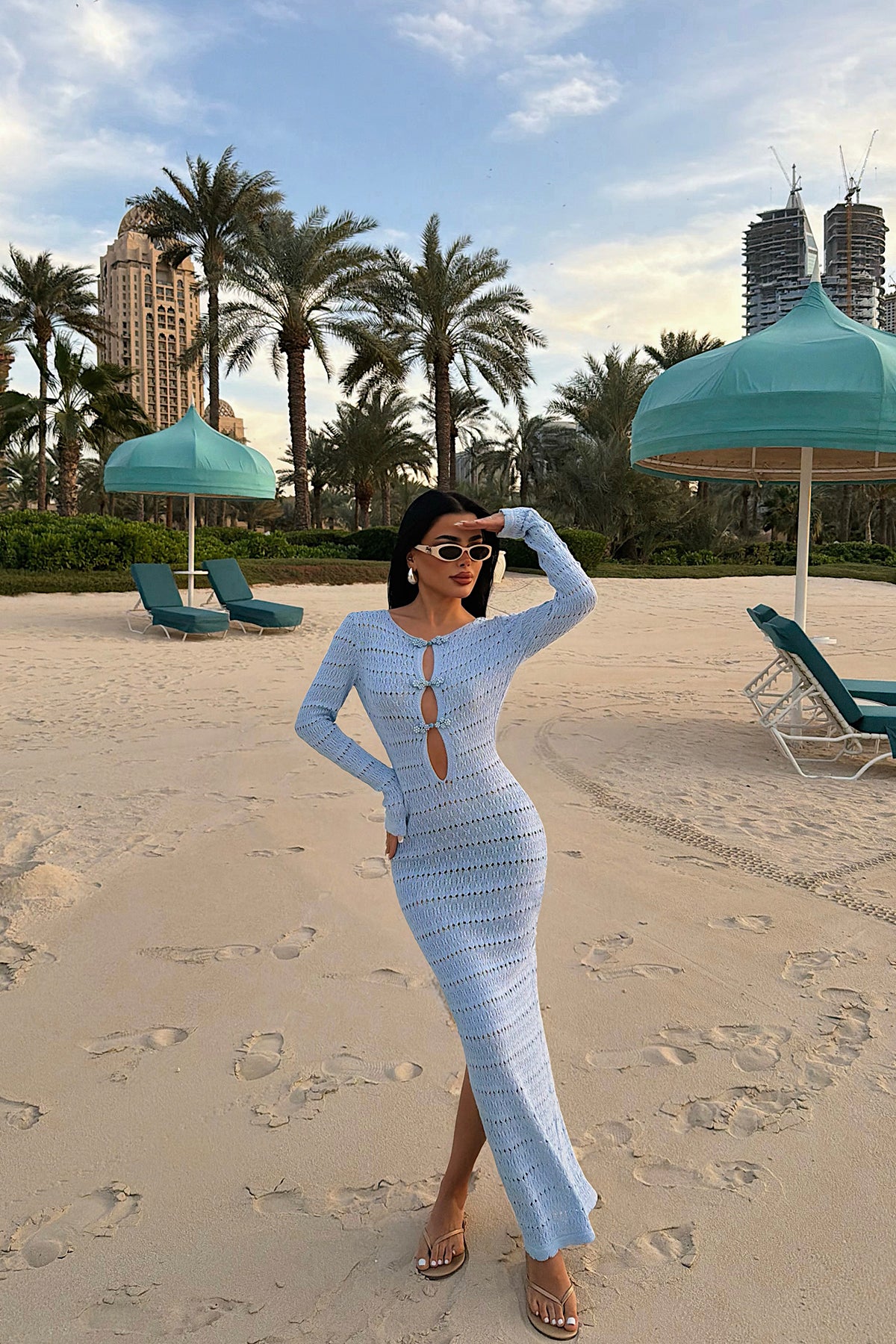 Baby Blue Knitted Dress