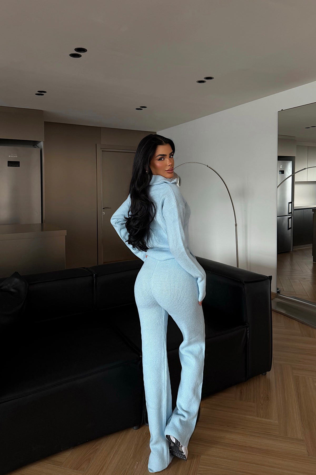 Baby Blue Zipper Detail Set