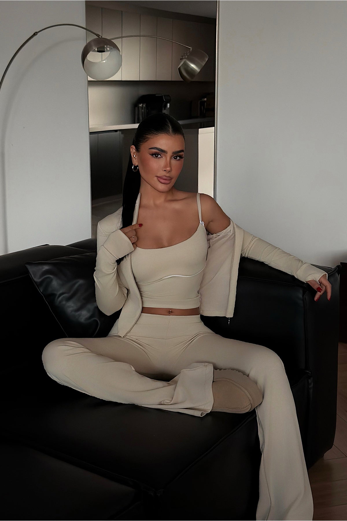 Bej 3 Lü Takım ATE4243 12
