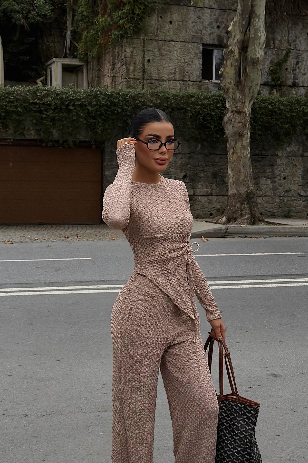 Bej Sequin Takım 12