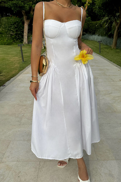 White Strappy Long Dress