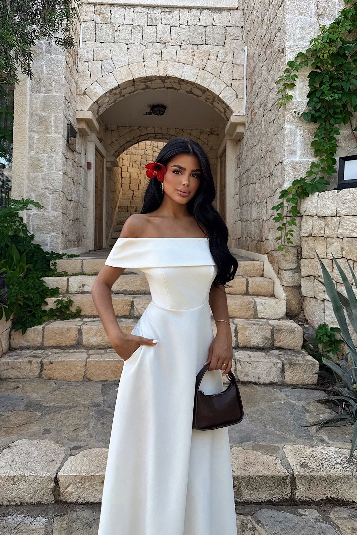 Beyaz Creil Elbise 12