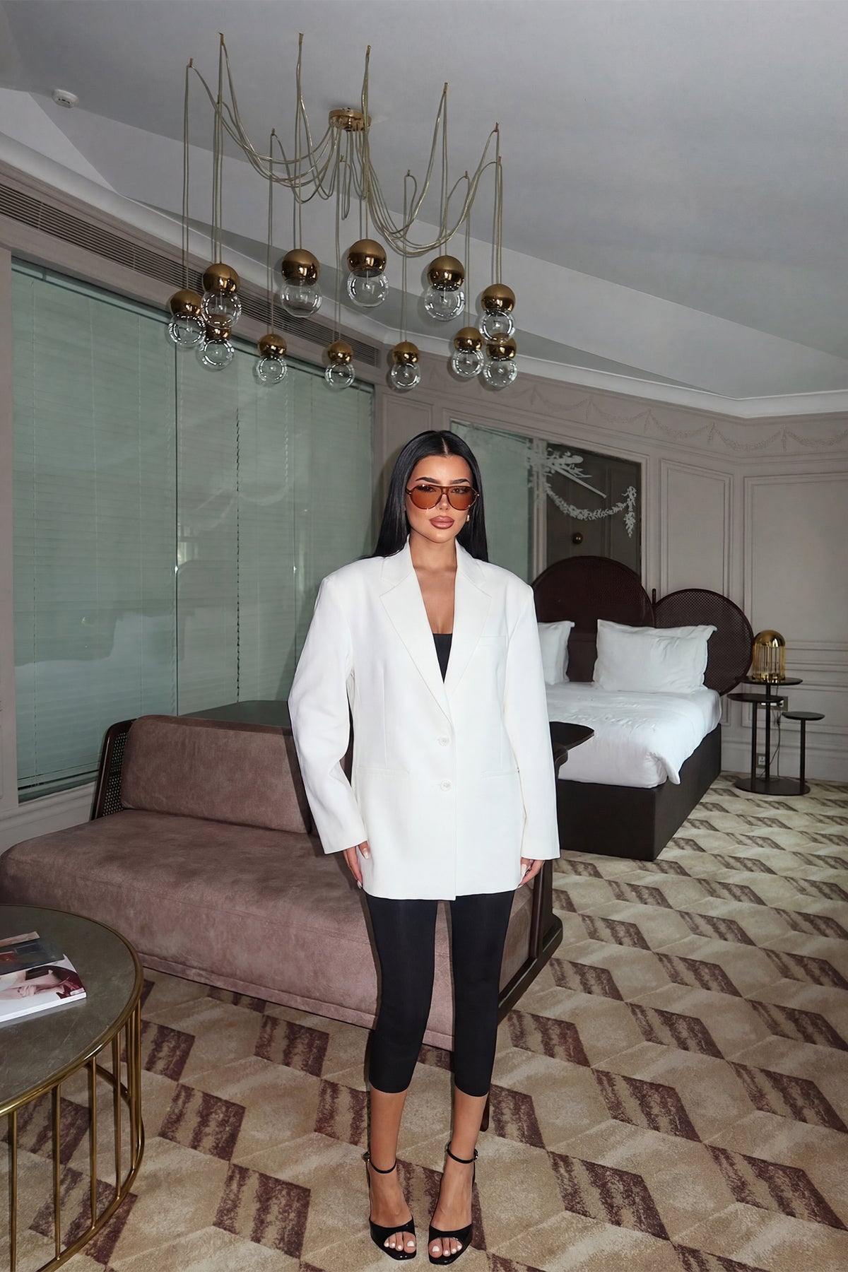 Beyaz Sidrit Oversize Blazer 12