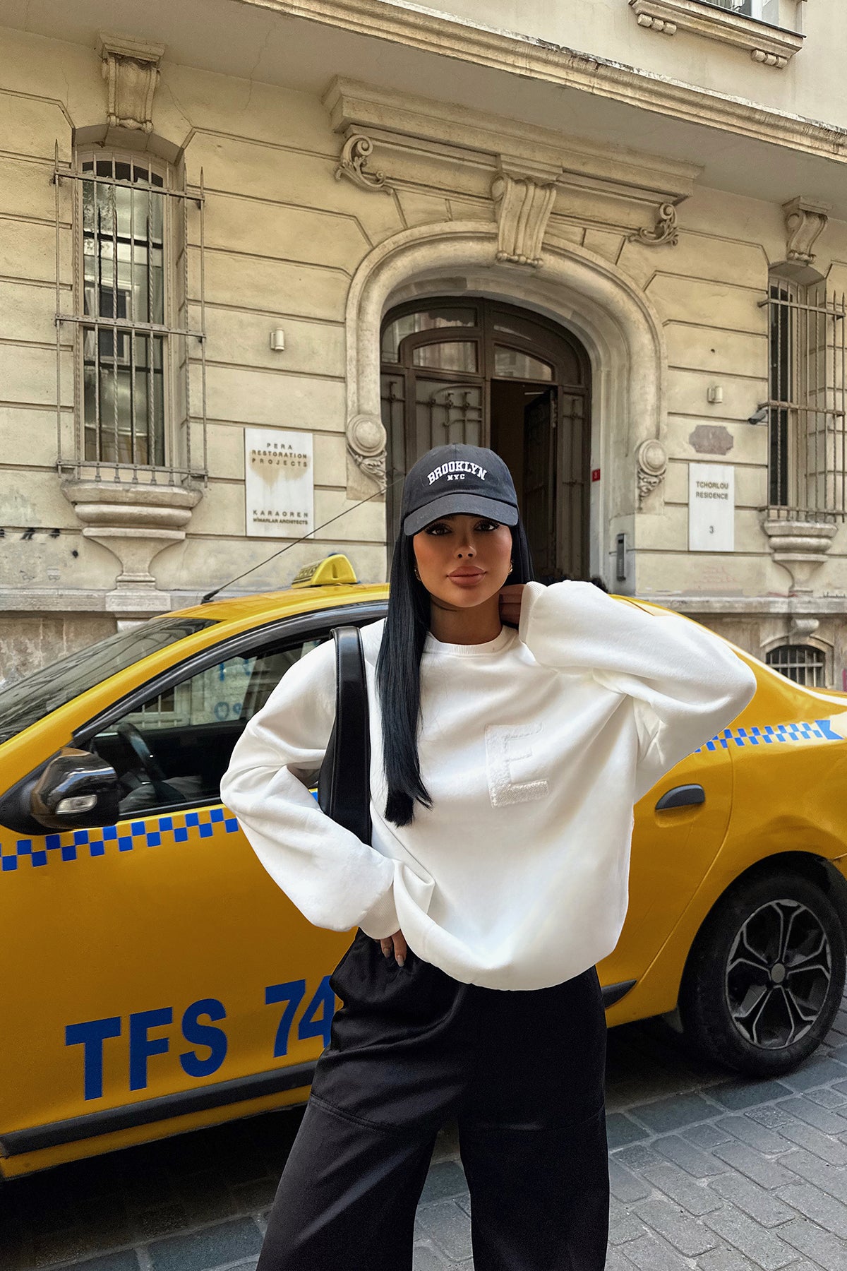 White E Embroidered Sweat