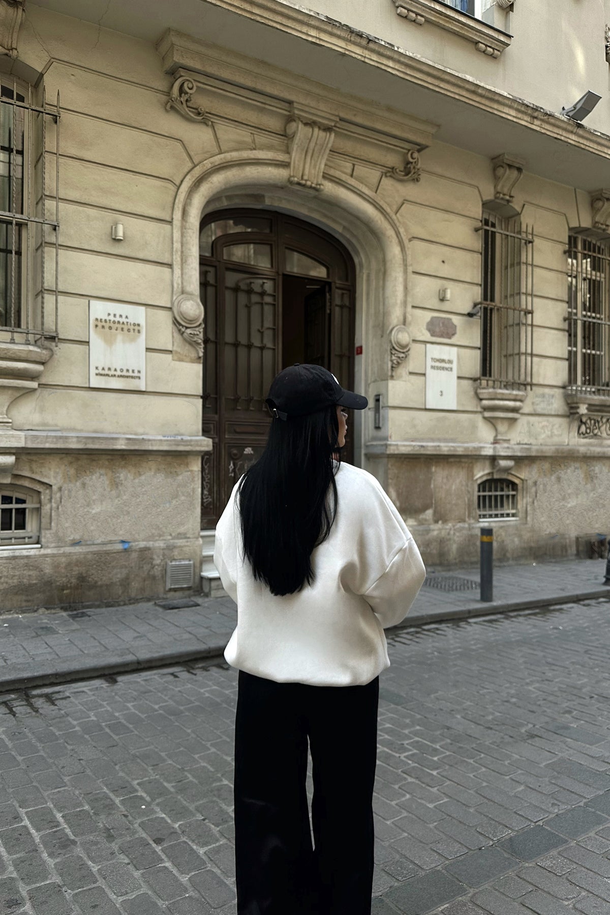 White E Embroidered Sweat